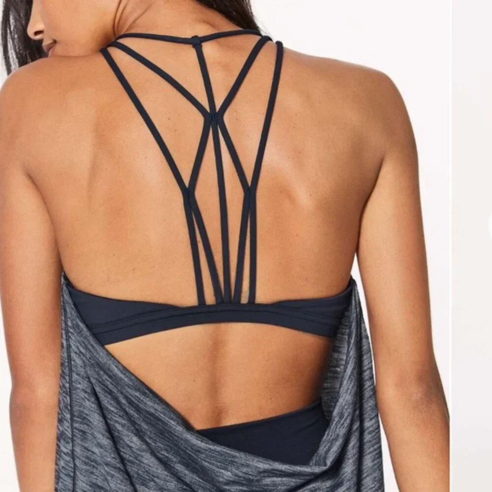 Lululemon Raise The Barre Tank Low Back Workout Tank Top With Sports Bra Size 6 - Picture 2 of 16